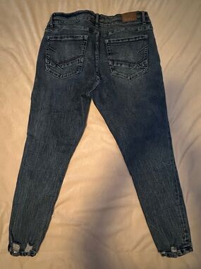 BKE Women's Boyfriend Jeans - Dark Blue Wash